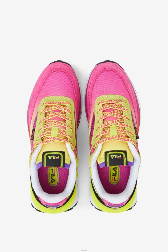 ורוד גלו/גופרית/לבן FILA ורוד גלו/גופרית/לבנה פילה רנו לילדים קטנים 68LF2283