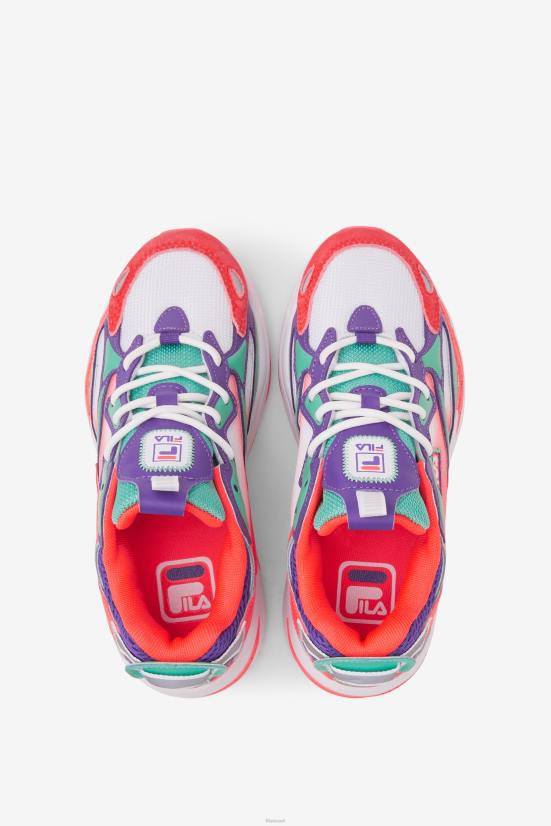 לבן/אלמוג לוהט/סגול FILA fila little children's ray tracer apex לבן/אלמוג לוהט/סגול 68LF2275