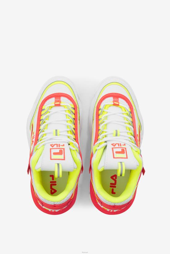 לבן/אלמוג לוהט/צהוב FILA משבש לילדים גדולים 2 exp fila לבן/אלמוג לוהט/צהוב 68LF2054