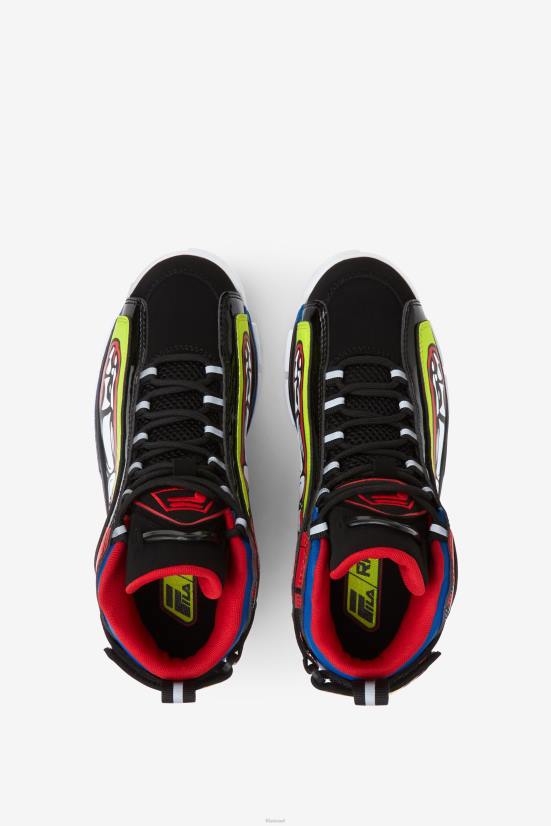 פאנץ' לבן/ליים/כחול FILA big kids' grant hill 2 מרוץ לבן/ליים פאנץ'/פילה כחולה 68LF2105