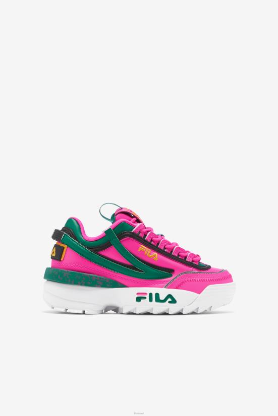 ורוד גלו/ירוק/זהב FILA fila big kids' disruptor 2 exp pink glo/ירוק/זהב 68LF2059