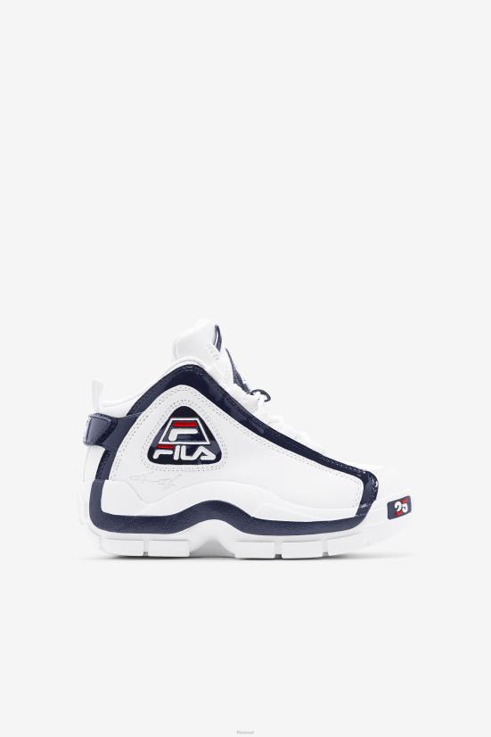 לבן/כהה/אדום FILA fila white/navy/red big kids' grant hill 2 מהדורת יום השנה ה-25 68LF2098