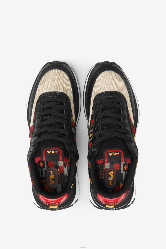 שחור/אוקספורד שזוף/לבן FILA שחור/אוקספורד tan/לבן פילה רנו לילדים גדולים 68LF2169