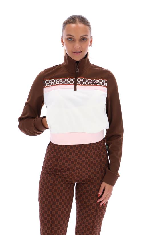 FILA חלק עליון למסלול פילה לורה 1/4 הדפס רוכסן 68LF3406