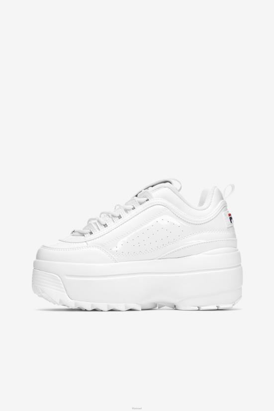 לבן/כהה/אדום FILA משבש נשים לבן/צי/אדום 2 טריז פטנט פילה 68LF1140