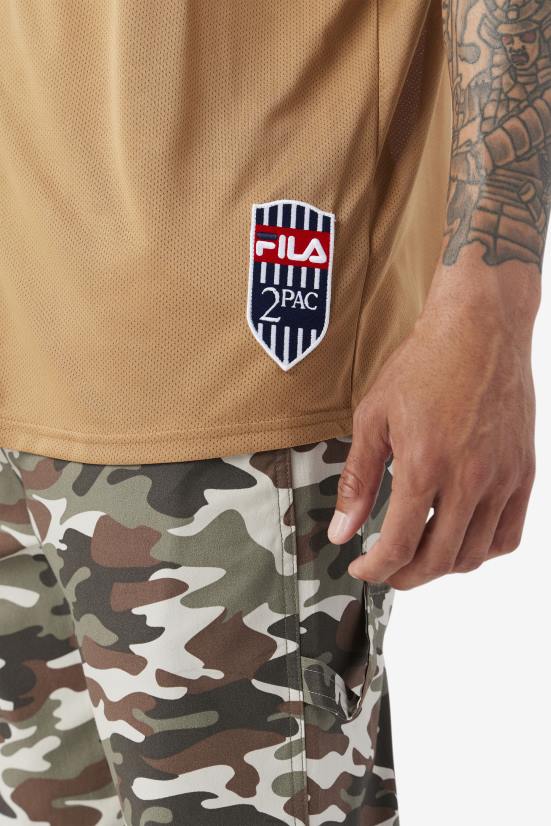 טבק חום/שחור/לבן FILA פילה טבק חום/שחור/לבן 2pac בייסבול ג'רזי 68LF214