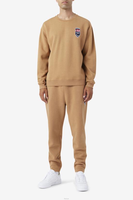 חום טבק FILA פילה טבק חום 2pac צוות צמר פליס 68LF514