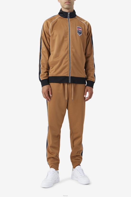 טבק חום/לבן FILA טבק חום/לבן 2pac מכנסיים פילה 68LF894