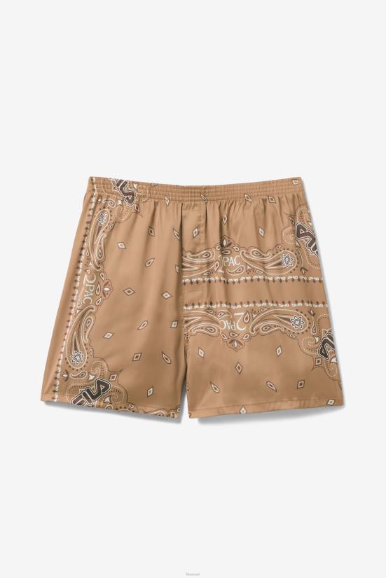 טבק חום/לבן FILA בוקסר פילה טבק בהדפס בנדנה 2pac חום/לבן 68LF962