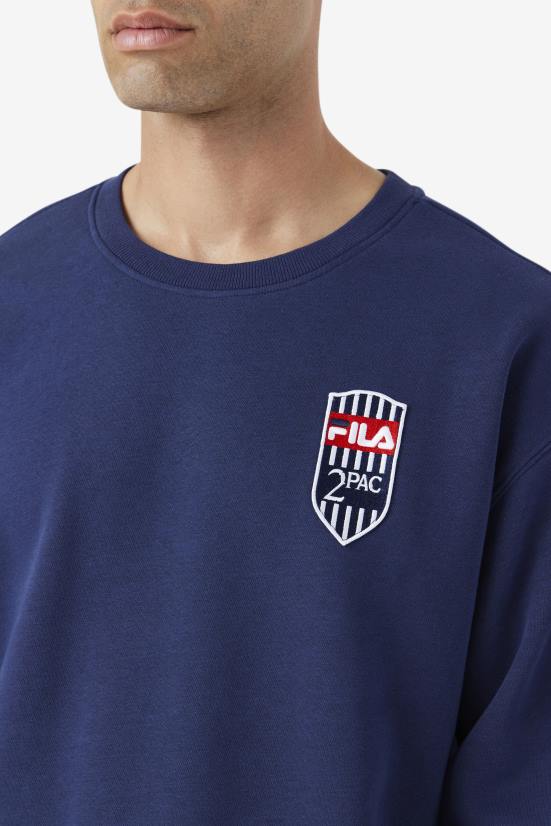 חיל הים FILA צוות טלאי צמר 2pac fila navy 68LF512