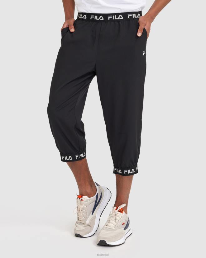 שָׁחוֹר FILA ווייד 3/4 מכנס שחור פילה לגברים 68LF2423