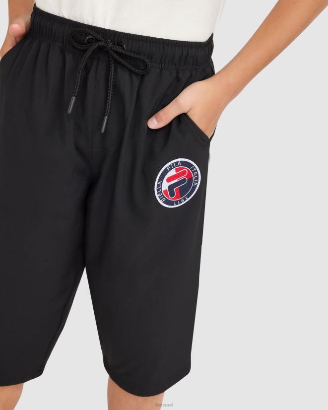 שָׁחוֹר FILA נער שחור ריאן 3/4 מכנס פילה 68LF3090
