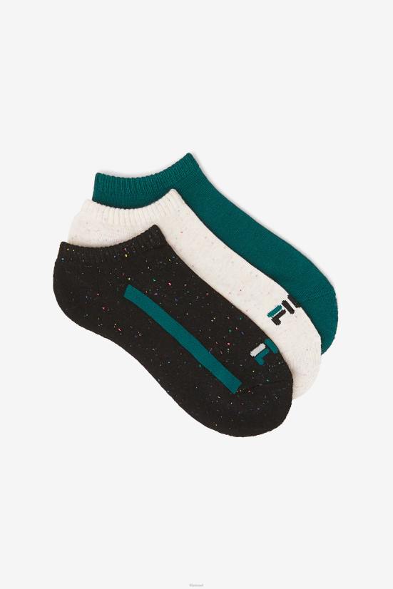 שָׁחוֹר FILA פס כתמים לנשים גרב 3 חבילות פילה שחור 68LF1094