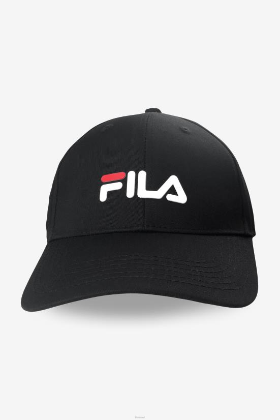 שָׁחוֹר FILA כובע אבא פילה שחור 68LF1023