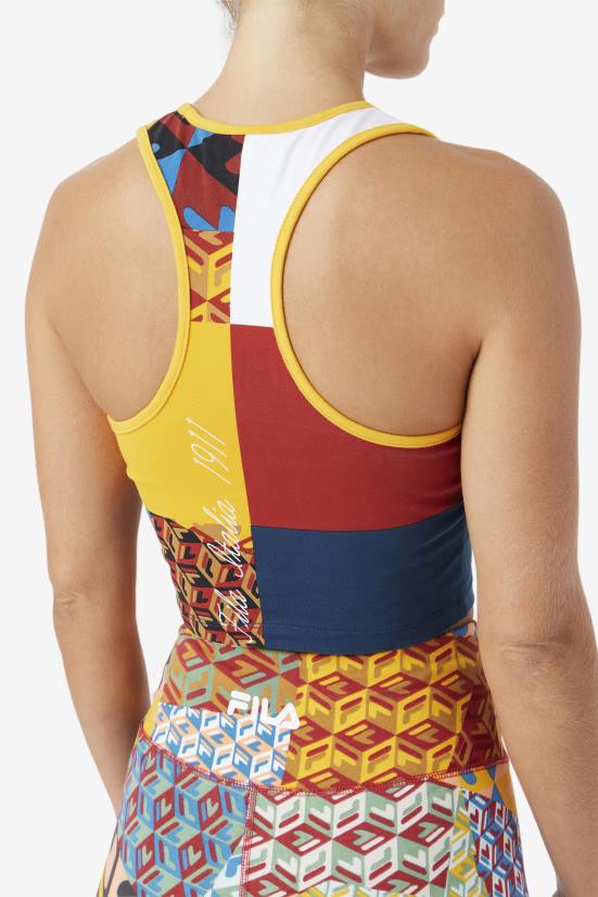 צהוב/לבן/רוברב/אוקיינוס FILA צהוב/לבן/ריבס/אוקיינוס ​​ג'ורי טנק פילה 68LF1380