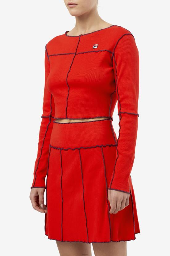 אָדוֹם FILA עליונית פילה אדומה ברוקלין 68LF1396