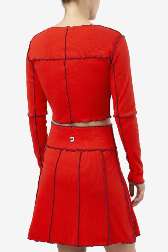 אָדוֹם FILA עליונית פילה אדומה ברוקלין 68LF1396