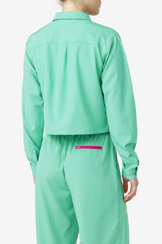 ירוק ימי FILA חולצת רוכסן אלינה ירוק ימית פילה 68LF1416