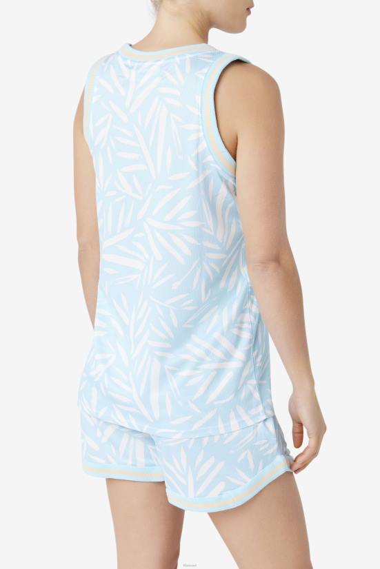 כחול לבן FILA חולצת כדורסל קווינסי כחולה/לבנה פילה 68LF1480