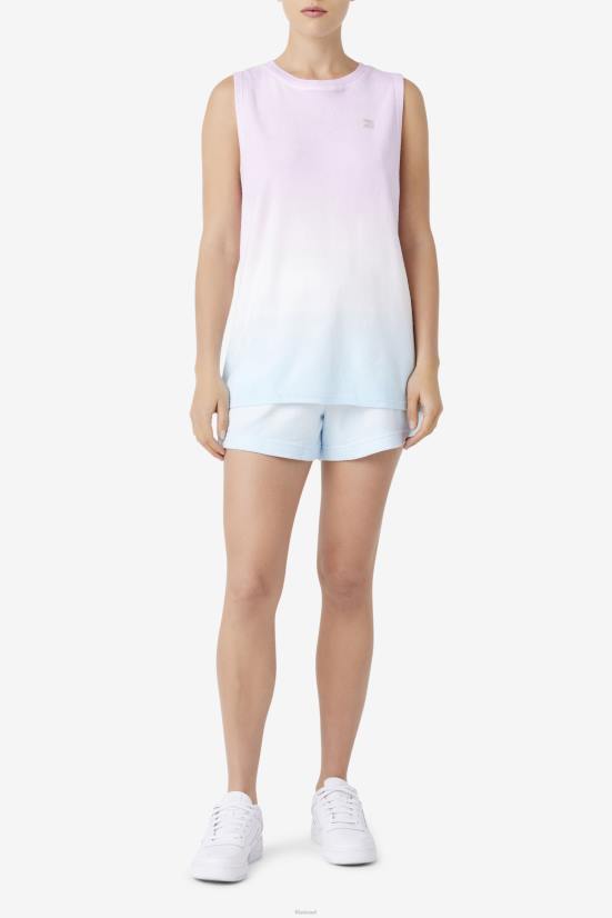 סחלב/כחול/אפרסק רך FILA בטי סחלב עליון ללא שרוולים/כחול/פילה אפרסק עדין 68LF1481