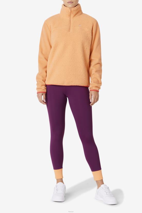 תפוז/קאיין FILA כתום/קאיין אחו סוודר רבע רוכסן פילה 68LF1518