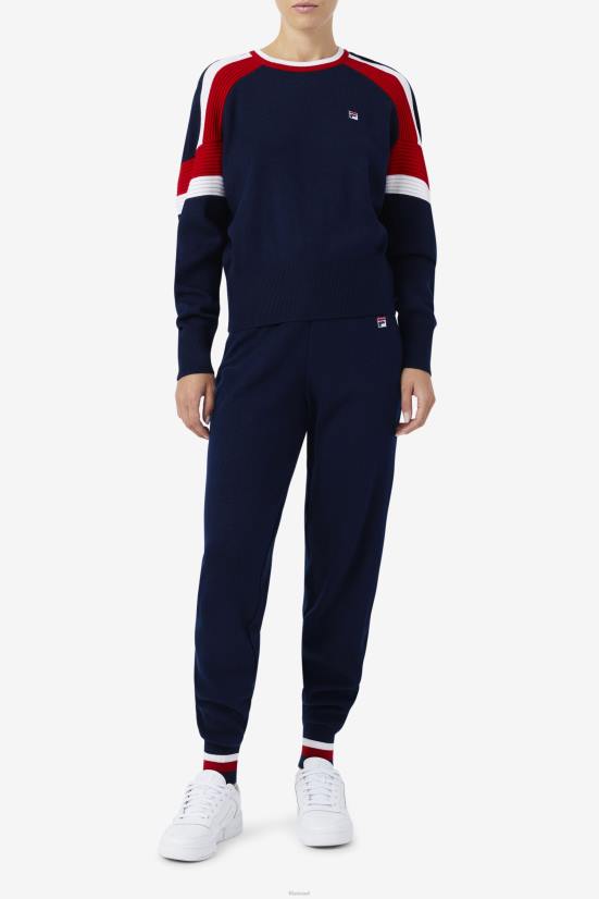 חיל הים/אדום/לבן FILA פרנקי סריג מכנס פילה נייבי/אדום/לבן 68LF1562