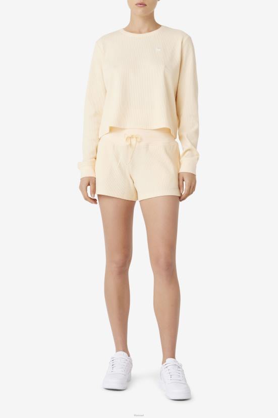 אפרסק רך FILA פילה לינה חגורת מותן כפולה אפרסק עדין קצר 68LF1633