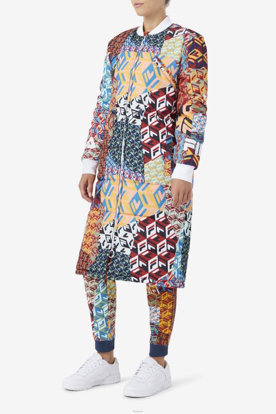 אוקיינוס/צהוב/לבן FILA אוקיינוס/צהוב/לבן מעיל הדפס פילה ג'ואנה 68LF1755