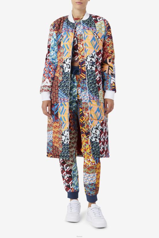 אוקיינוס/צהוב/לבן FILA אוקיינוס/צהוב/לבן מעיל הדפס פילה ג'ואנה 68LF1755