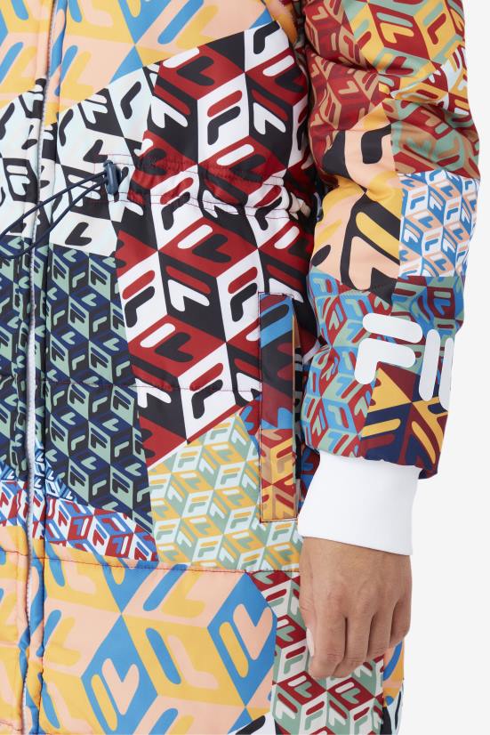 אוקיינוס/צהוב/לבן FILA אוקיינוס/צהוב/לבן מעיל הדפס פילה ג'ואנה 68LF1755