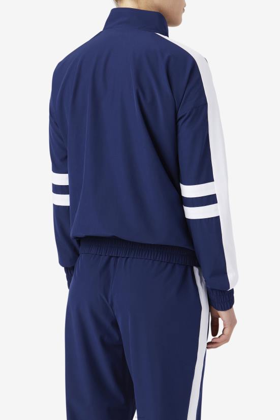 חיל הים/לבן FILA ג'קט טרנינג של ג'וביה נייבי/לבן פילה 68LF1758