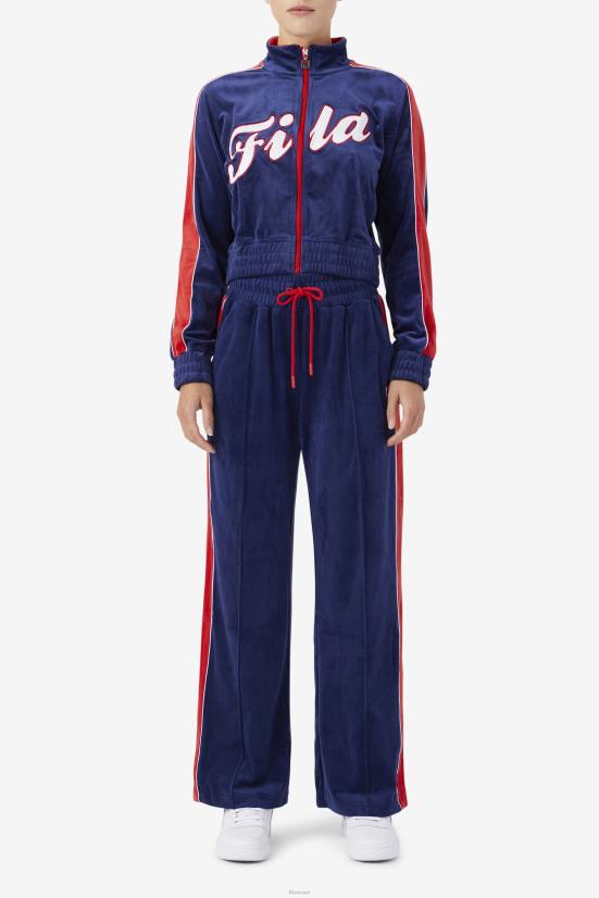 חיל הים/לבן/אדום FILA מעיל קטיפה של פילה נייבי/לבן/אדום 68LF1768