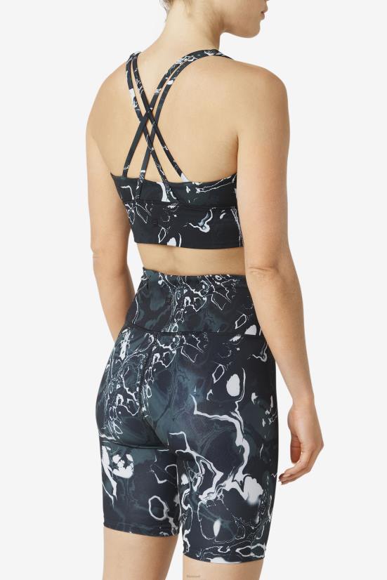 שיש שחור FILA חזיית חזייה מוגבה גב גב שחורה פילה 68LF1787