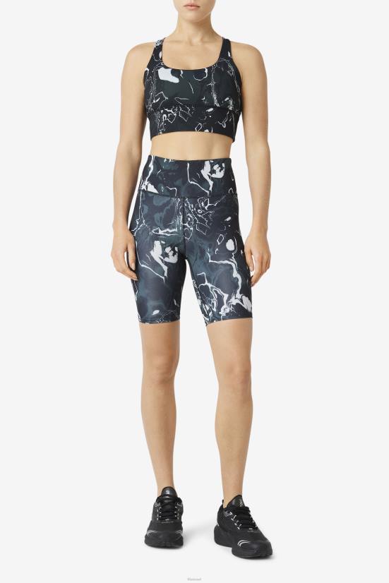 שיש שחור FILA חזיית חזייה מוגבה גב גב שחורה פילה 68LF1787