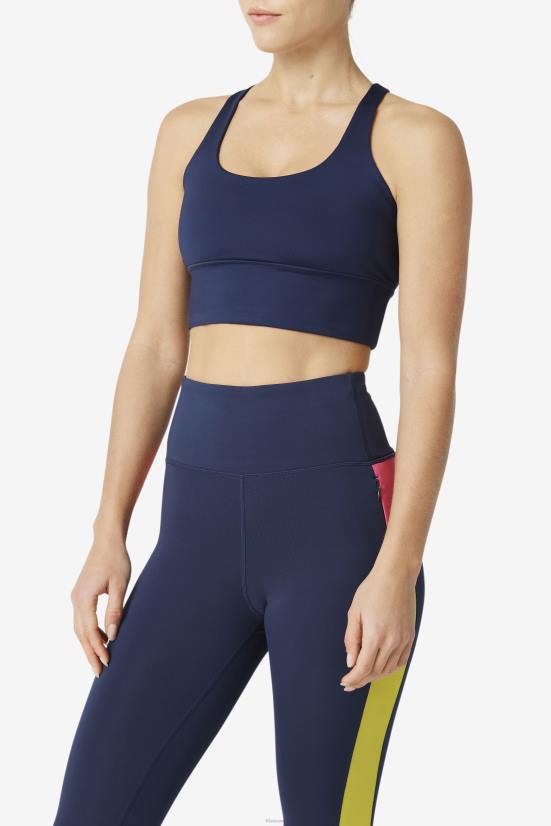 חיל הים FILA למעלה חזיית צלב גב טופ נייבי פילה 68LF1793