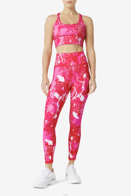 שיש ורוד FILA שיש ורוד הרמה צלב גב חזייה טופ פילה 68LF1794