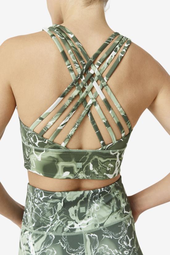 שיש בזיליקום FILA חזיית ספורט עם צוואר גבוה מרומם פילה שיש בזיליקום 68LF1808