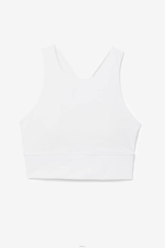 לבן FILA חזיית ספורט עם צווארון גבוה פילה לבנה 68LF1809