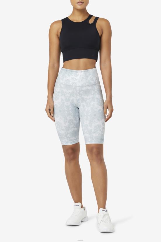 שָׁחוֹר FILA טופ חזיית חזיית פילה שחורה עילוי פרוסה 68LF1822