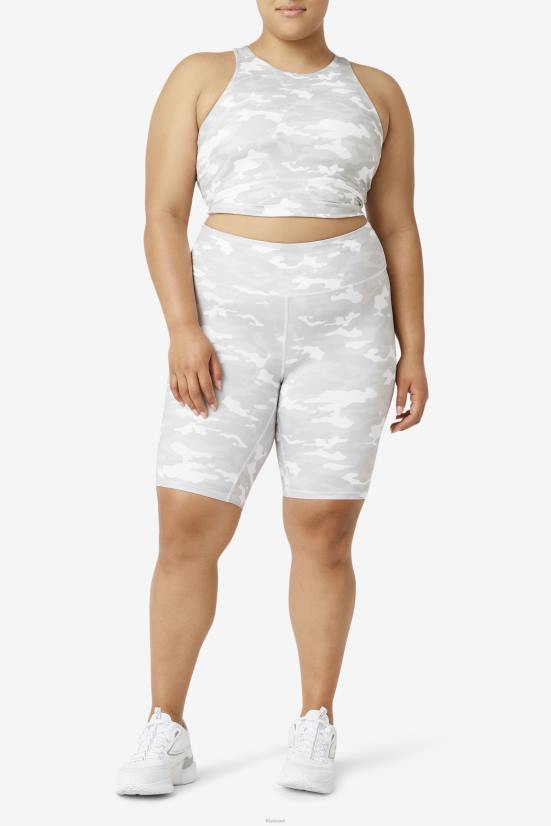 לבן FILA חזיית ספורט מוגבהת עם צוואר גבוה לבן פילה 68LF1841