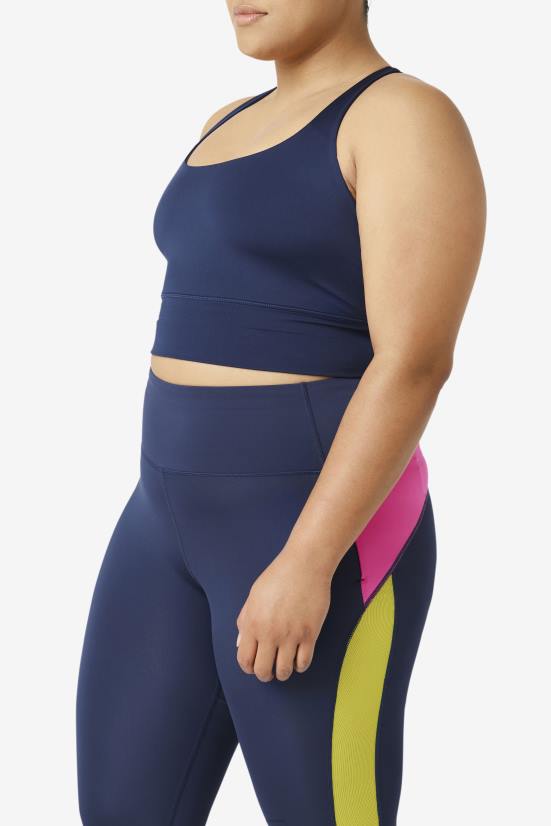 חיל הים FILA חולצת חזייה עם גב פילה עילוי חיל הים 68LF1857