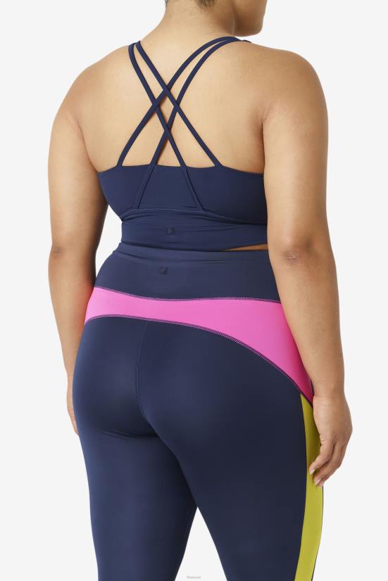 חיל הים FILA חולצת חזייה עם גב פילה עילוי חיל הים 68LF1857