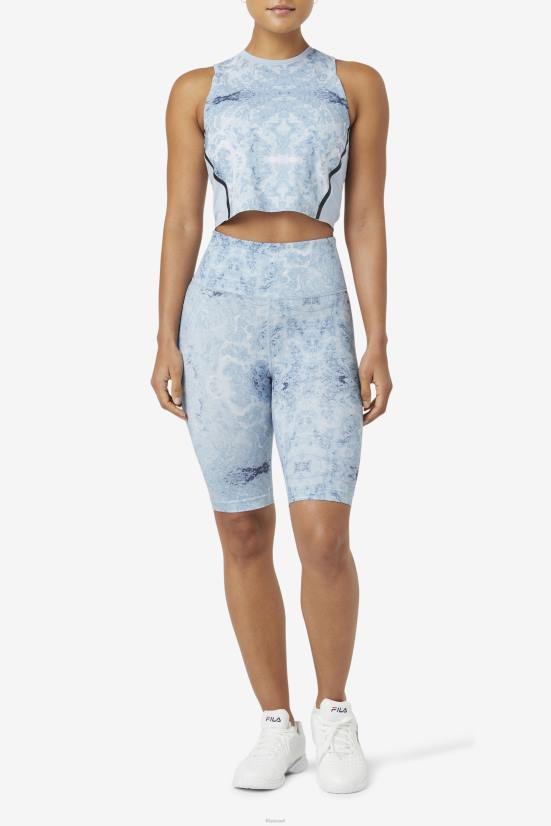 ערפל כחול/שחור FILA עילוי אתלטי קרופ טופ כחול ערפל/פילה שחורה 68LF1925