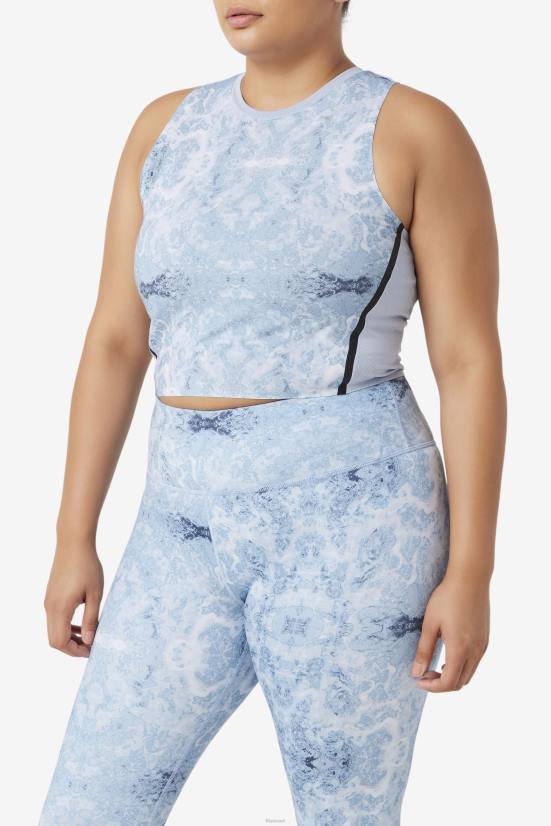 ערפל כחול/שחור FILA עילוי אתלטי קרופ טופ פילה ערפל כחול/שחור 68LF1934