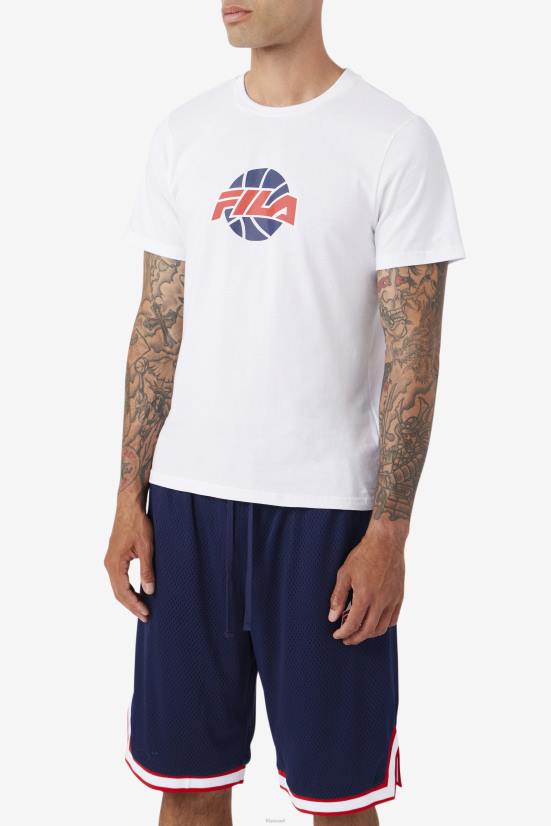 לבן/כהה/אדום FILA טי נומי לבן / נייבי / אדום פילה 68LF222