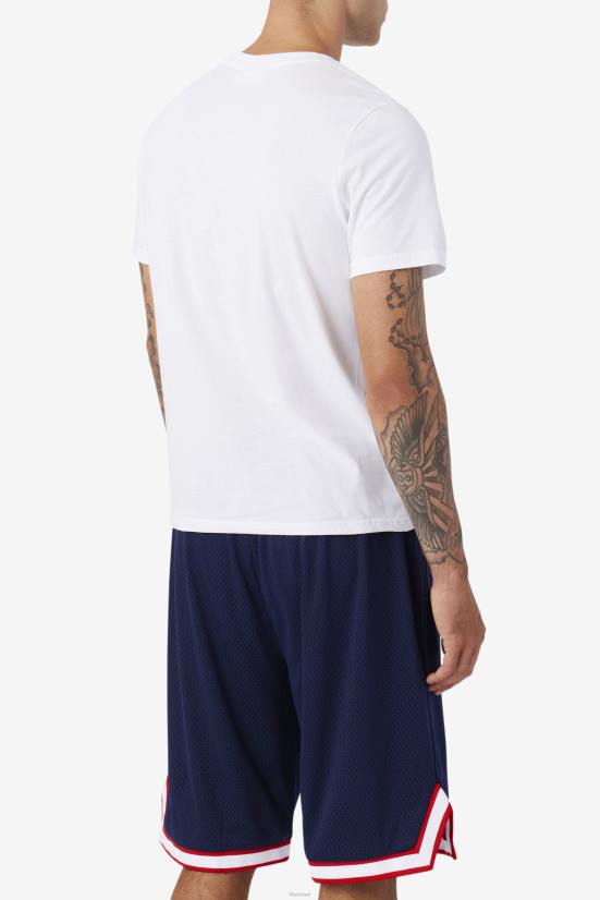 לבן/כהה/אדום FILA טי נומי לבן / נייבי / אדום פילה 68LF222