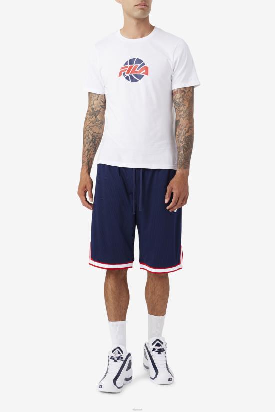 לבן/כהה/אדום FILA טי נומי לבן / נייבי / אדום פילה 68LF222