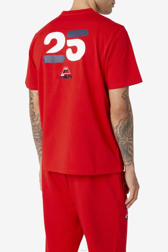 אָדוֹם FILA טי פילה גרנט היל קורמק אדום 68LF229