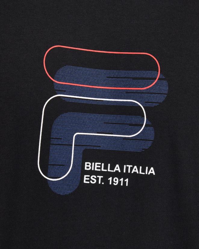 שָׁחוֹר FILA טי לנוקס שחור לגברים, פילה 68LF2364