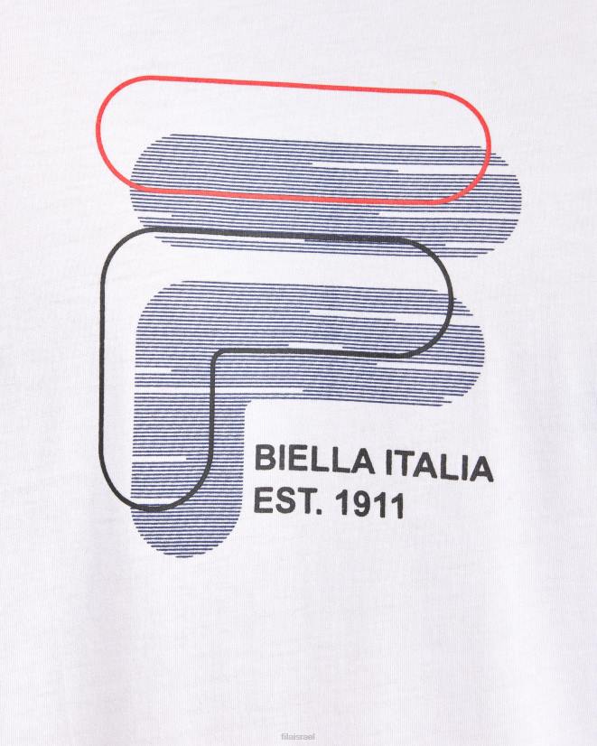 לבן FILA טי לנוקס לגברים פילה לבן 68LF2378